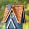 Glitzhome® 12" Retro Blue Distressed Cottage Birdhouse